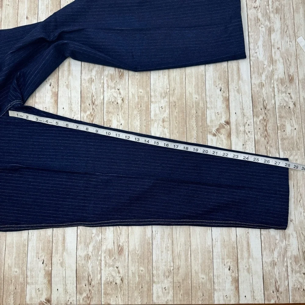Vintage Braxton Stretch Velvet Stripe Gathered Jeans 16 Super High Rise